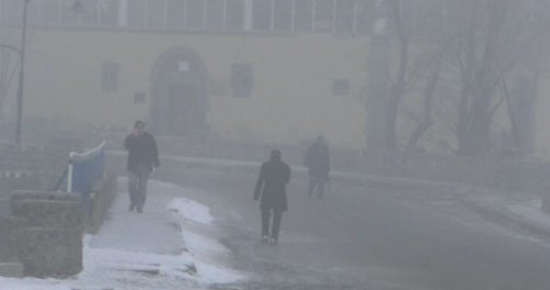 Kars'ta Soğuk ve Sisli Hava