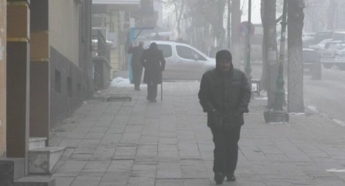 Kars'ta Soğuk ve Sisli Hava