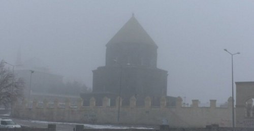 Kars'ta Soğuk ve Sisli Hava