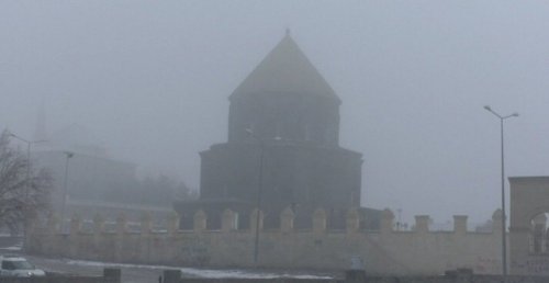 Kars'ta Soğuk ve Sisli Hava