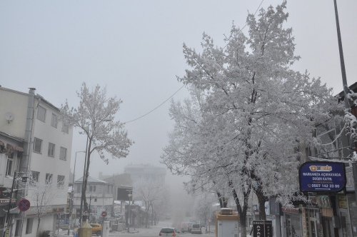 Kars’ta Soğuktan Her Yer Dondu