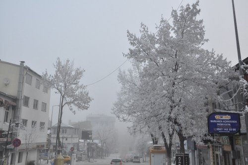 Kars’ta Soğuktan Her Yer Dondu