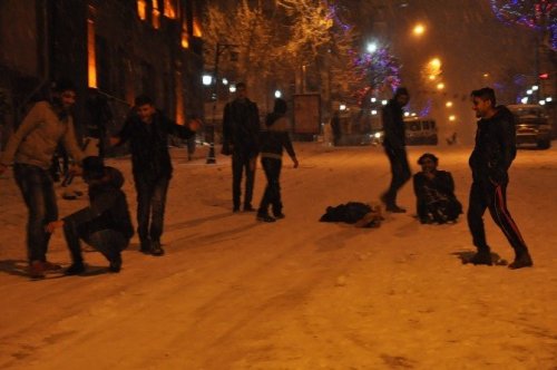 Kars’ta Yoğun Kar Yağışı