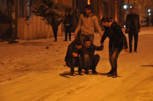 Kars’ta Yoğun Kar Yağışı