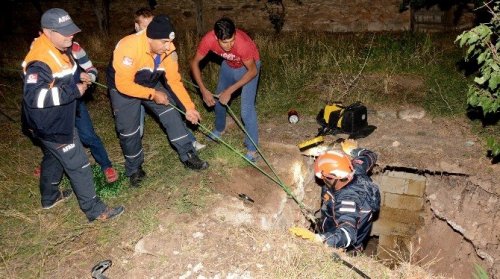 Kuyuya Düşen Köpek Afad Ekiplerince Kurtarıldı