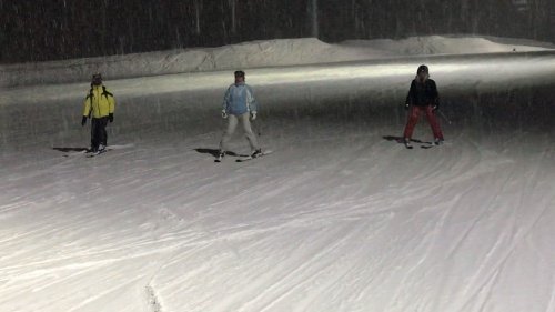 Sarıkmış Kayak Merkezi’nde Gece Kayağı Yapıldı