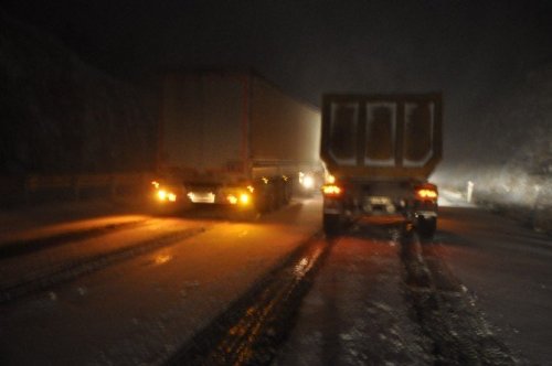 Seydişehir’de Trafiğe Kar Engeli