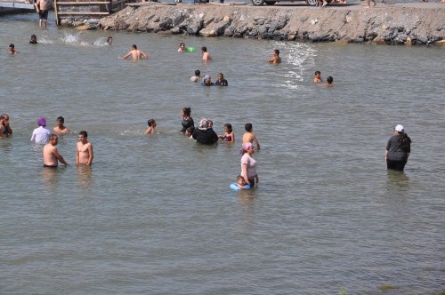 Sıcaktan Bunalan Çıldır Gölü'ne Atladı