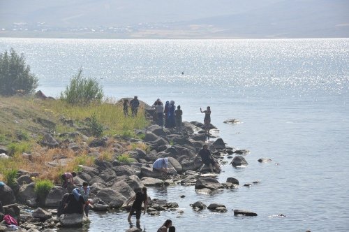 Sıcaktan Bunalan Çıldır Gölü'ne Atladı