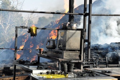 'Taziye Çadırı'nda Yangın