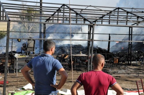 'Taziye Çadırı'nda Yangın