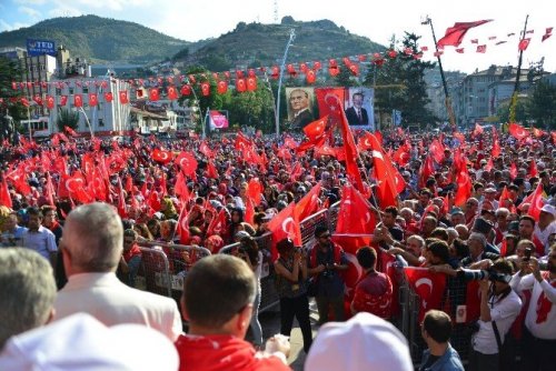 Tokat’ta Demokrasi Ve Şehitler Mitingi
